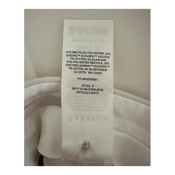 Babaton by Aritzia Pleated Pants Matte Pearl Women’s Size 8 - Picture 7 of 7